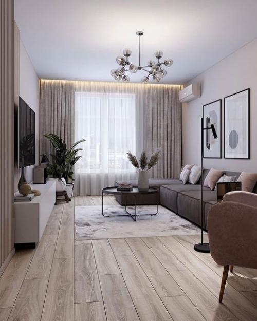 Дизайн - проект квартиры в светлой цветовой гамме. 02