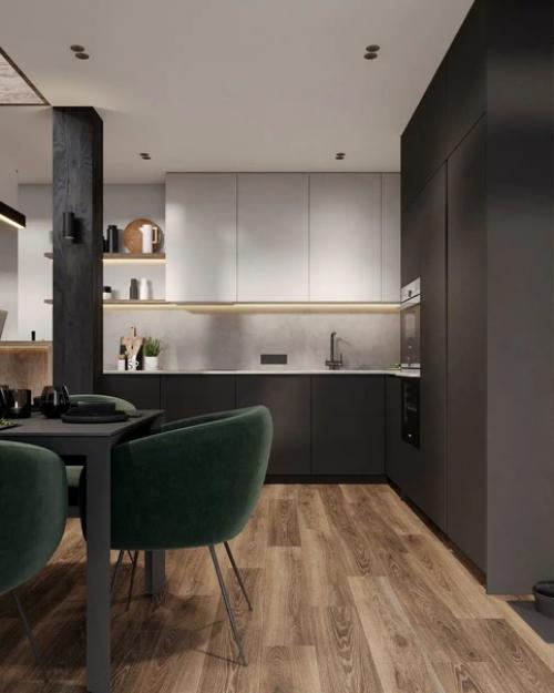 Интерьер в загородном доме, который впечатляет своей строгостью и стилем. 02