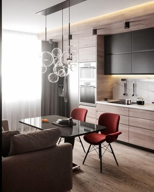 Какую же красивую кухню сделал дизайнер. 01