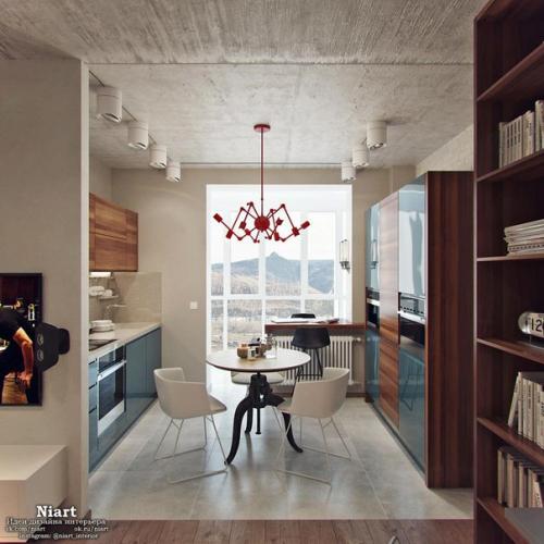 Дизайн однокомнатной квартиры-распашонки. 03