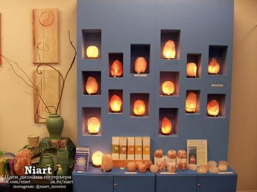 Соляные лампы в интерьере. 04