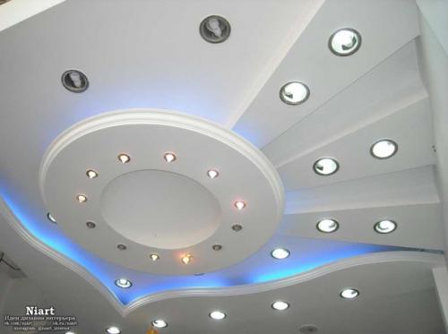 Дизайн потолка из гипсокартона своими руками. 03