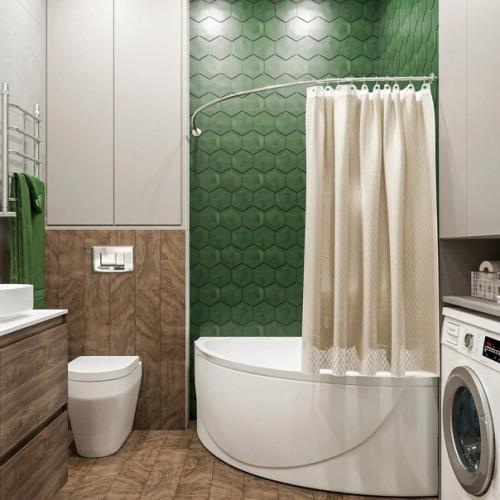 Красочный интерьер квартиры в природных оттенках, площадью 23 кв. 05