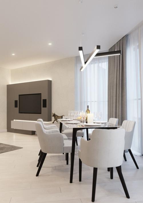 Гостиная в проекте четырехкомнатной квартиры в ЖК центральный (Самара). 03