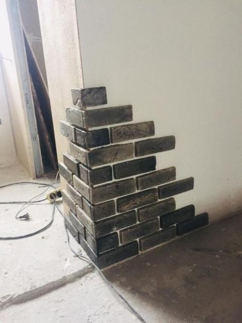 Сделал своими руками кирпичч для облицовки дома. 06