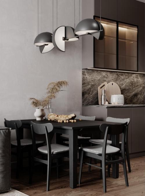 Красивый интерьер. Современной кухни - гостиной. 01