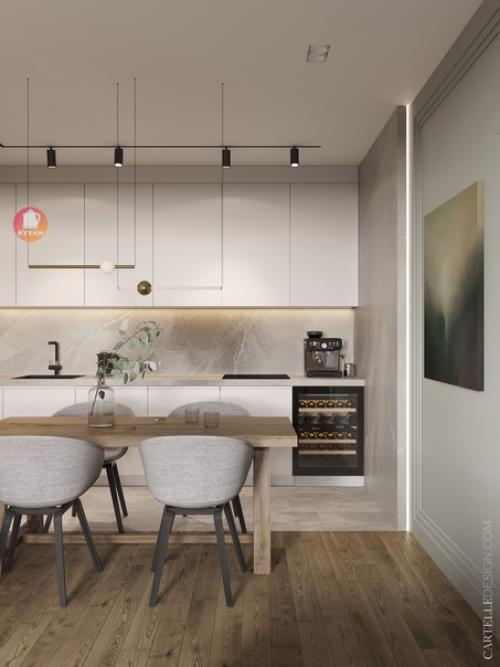 Отличный современный и функциональный интерьер кухни - гостиной. 05