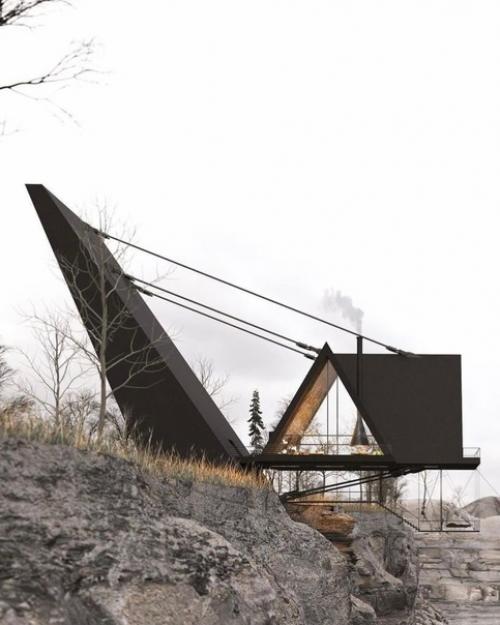 В США построили футуристический дом над пропастью: фото впечатляющего интерьера. 07