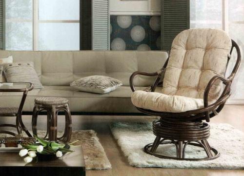 Плетеные кресла в интерьере. 04