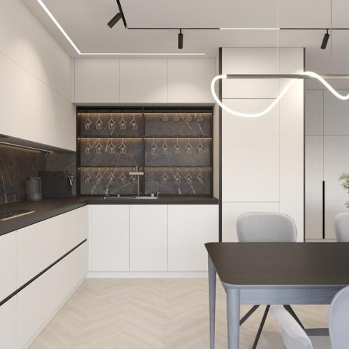 Зона кухни + лоджия из нового проекта. 02