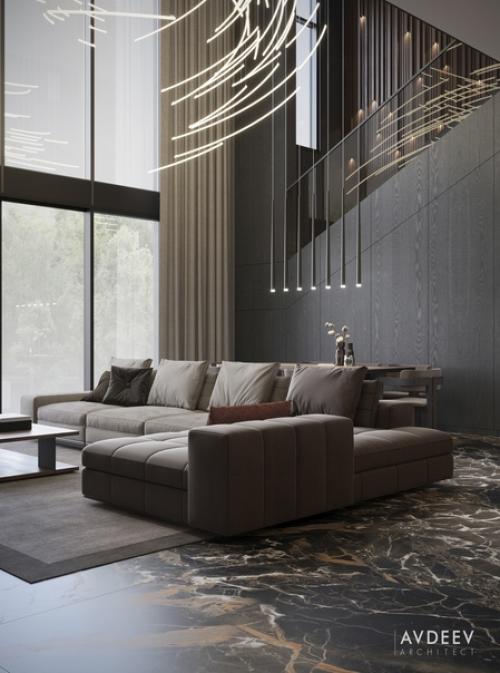 Интерьер кухни - гостиной. 02