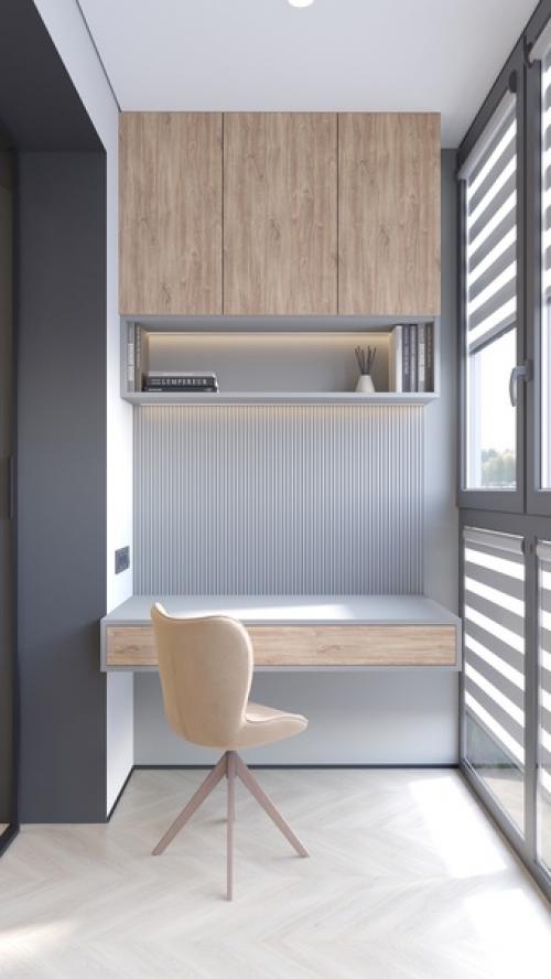 Зона кухни + лоджия из нового проекта. 06