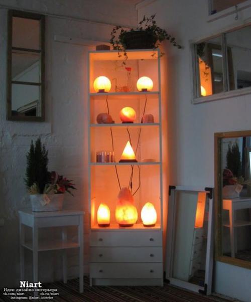 Соляные лампы в интерьере. 05