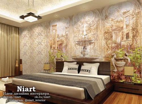 Фрески на стенах в интерьере. 01