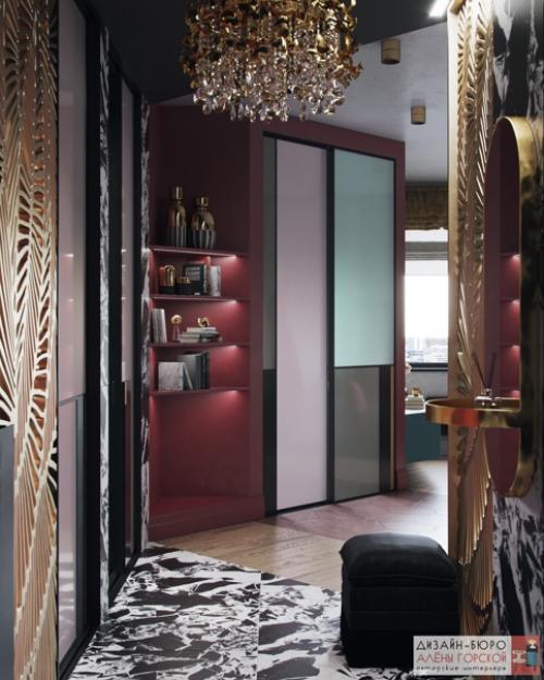 Гостиная и кухня в проекте клюква. 09