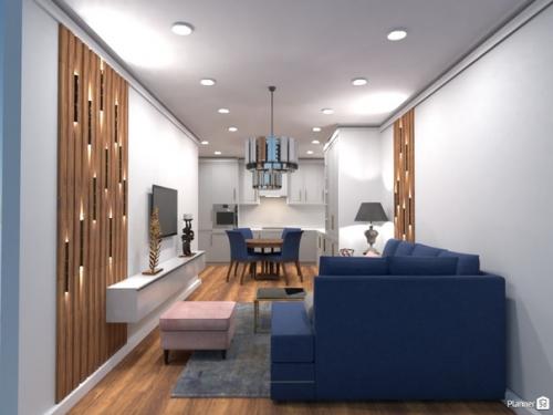 Несколько вариантов проекта кухни - гостиной в Москве. 05