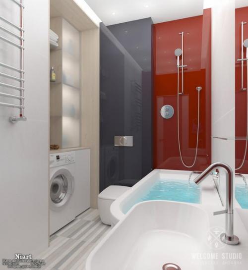 Двухкомнатная квартира Maxi - Красный. 07