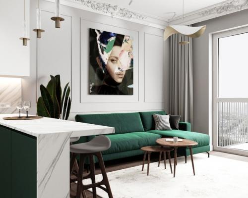 Проект 1-комнатной квартиры 42, 7 кв. 04