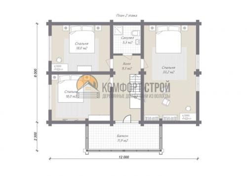 Проект Устье Кировское из клееного бруса! 05 Проект Устье Кировское из клееного бруса! 05