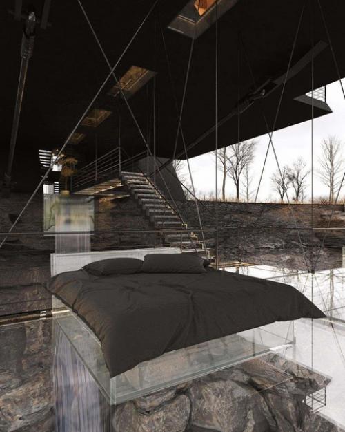 В США построили футуристический дом над пропастью: фото впечатляющего интерьера. 03