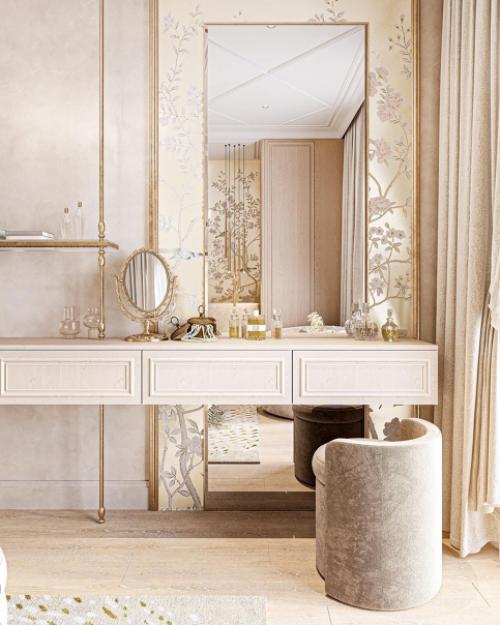 Светлая спальня для ценителей винтажа, разнообразия фактур и ручной работы. 03