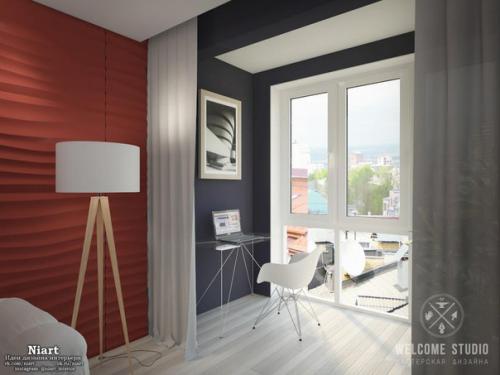 Двухкомнатная квартира Maxi - Красный. 02