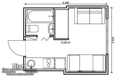 Дизайн квартиры 14 кв. 09
