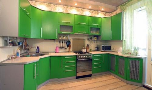 Кухня зеленого цвета! 02