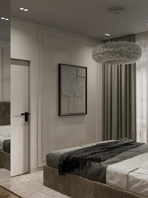 Проект 1-комнатной квартиры 44 м 2 в ЖК приморский квартал в Санкт-петербурге. 09