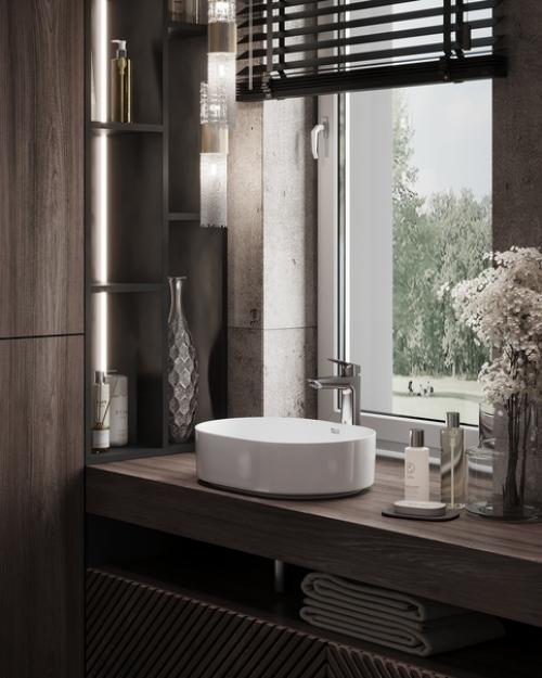 Гостевая ванная комната в проекте загородного дома. 02