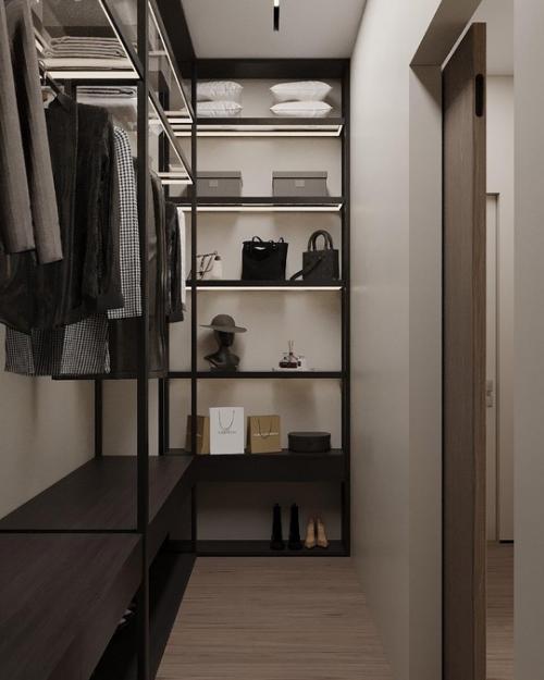 Современная спальня выполнена в стиле минимализма, где каждая деталь продумана для создания атмосферы спокойствия и уюта. 06