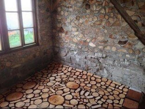 Пол из спилов. 01