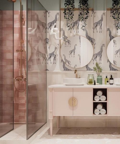 Дизайна детской ванной комнаты площадью 7 кв. 02