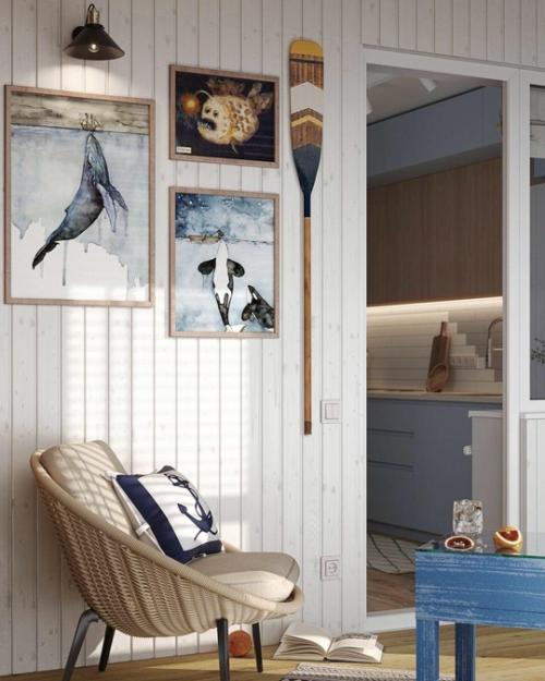 Балкон и кухня в морском стиле. 04