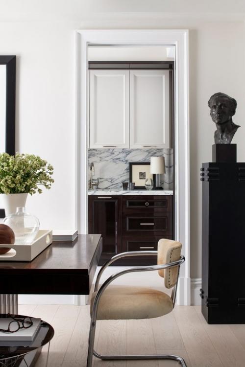 Стильный интерьер квартиры с мужским характером в Нью-йорке от талантливых дизайнеров и архитекторов из бюро Bhdm Design. 04