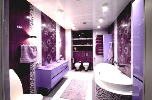 Фиолетовая ванная комната - современный и стильный дизайн. 04