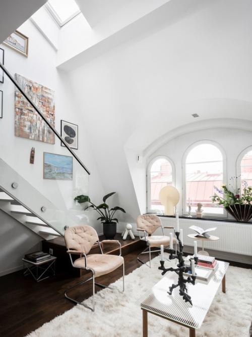 Двухуровневая квартира в Швеции. 02