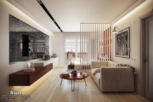 Стильный интерьер однокомнатной квартиры 36 кв. 01