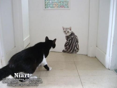 Интерьеры с кошечками. 02