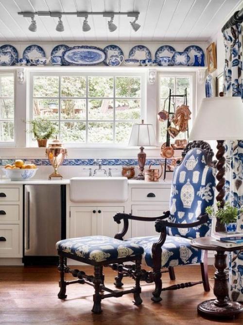 Посуда прочно ассоциируется у нас с интерьером кухни или кухни - столовой, где популярны гастрономические и кантри - мотивы. 07