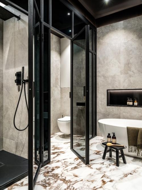 Современный интерьер с элементами исторического стиля в квартире сталинского дома, построенного в 1952 году. 08