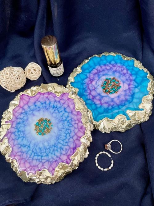 Подставки ручной работы из эпоксидной смолы. 01