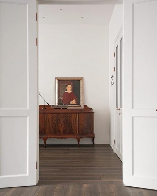 Минималистичный интерьер с винтажными акцентами. 06