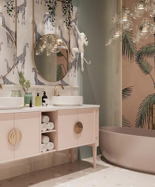 Дизайна детской ванной комнаты площадью 7 кв. 01