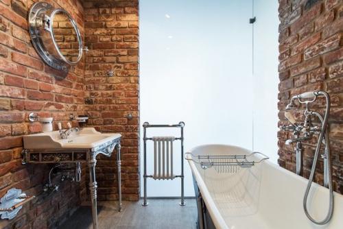 Лофт со стеклянной ванной комнатой, Москва, архитектор Елена королёва. 05