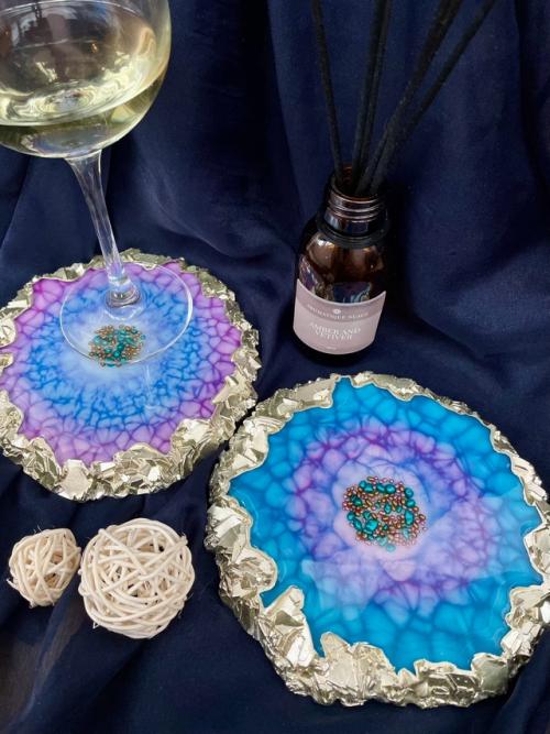 Подставки ручной работы из эпоксидной смолы. 05