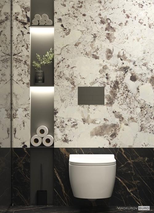 Стильный интерьер ванной комнаты в ЖК Forum - City. 04