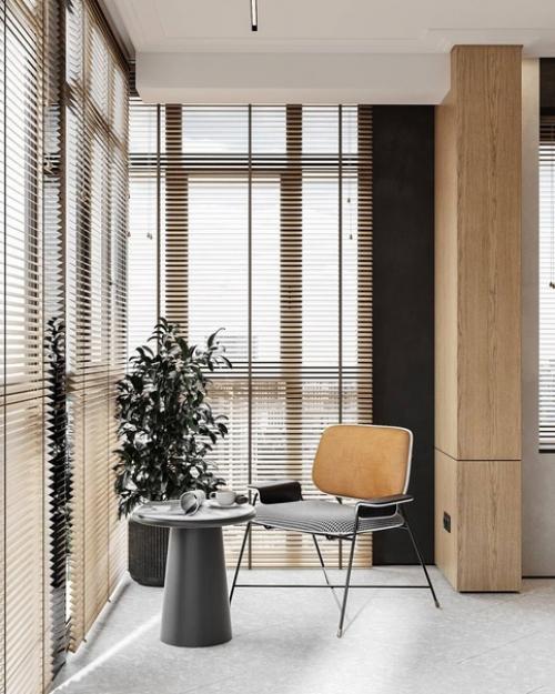 Кухня - гостиная с декоративной штукатуркой, имеет оригинальный дизайн и привлекательный внешний вид. 03