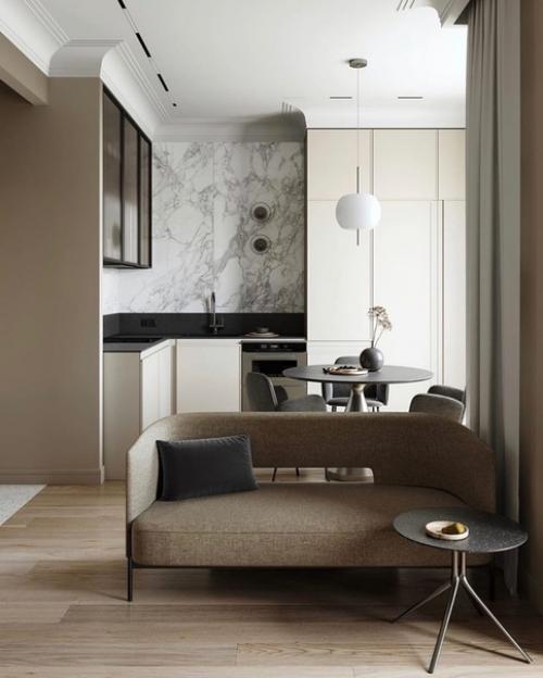 Элегантный минимализм: квартира площадью 43 м с открытой планировкой. 03