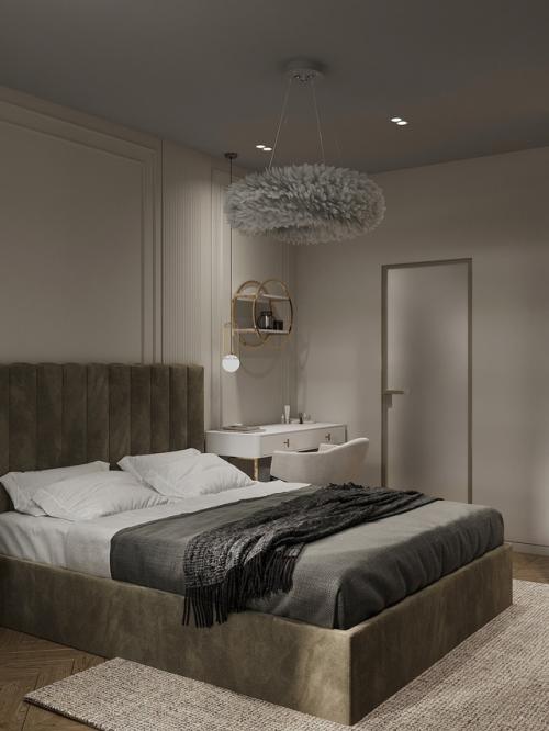 Проект 1-комнатной квартиры 44 м 2 в ЖК приморский квартал в Санкт-петербурге. 07